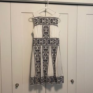 White and Navy Max Studio Dress